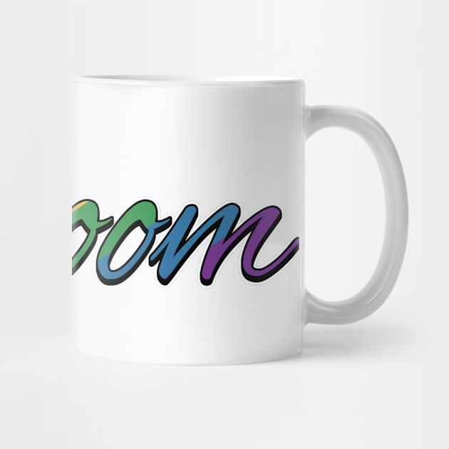 Gay Pride Groom Typography in Rainbow Colors by LiveLoudGraphics